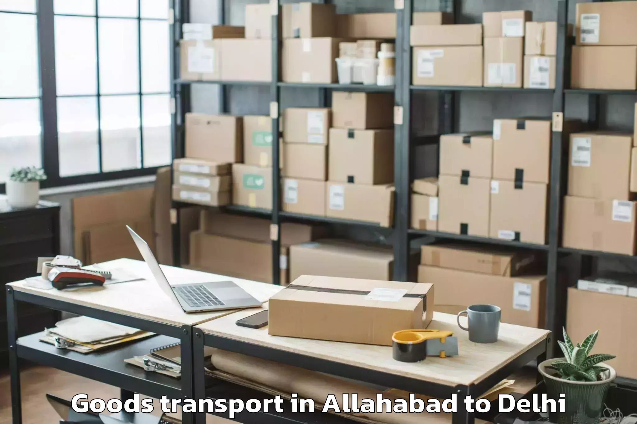 Professional Allahabad to City Centre Mall Dwarka Goods Transport